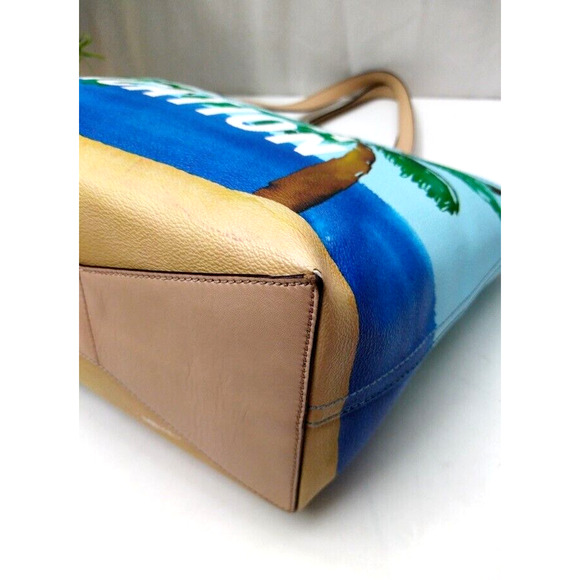 Kate Spade Francis I Need A Vacation Multicolor Double Handle Tote Bag - Picture 9 of 15